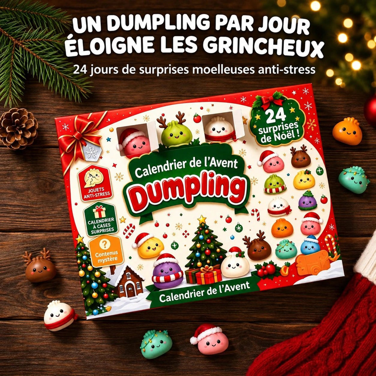 Calendrier de l’Avent Dumpling Squishy 2026