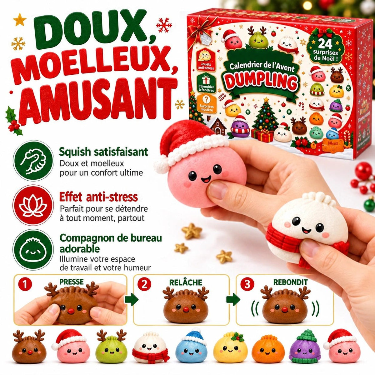 Calendrier de l’Avent Dumpling Squishy 2026