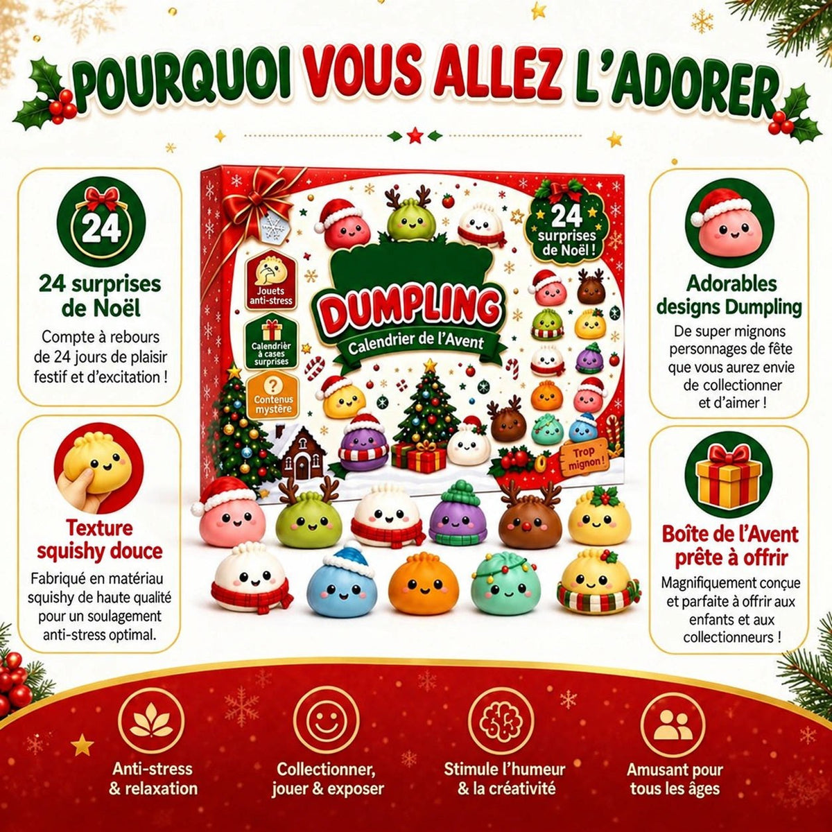Calendrier de l’Avent Dumpling Squishy 2026