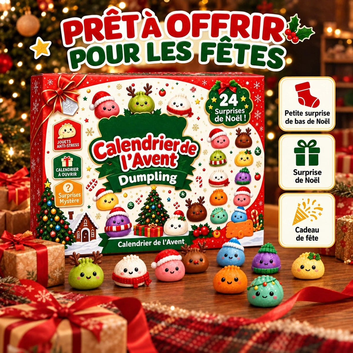 Calendrier de l’Avent Dumpling Squishy 2026