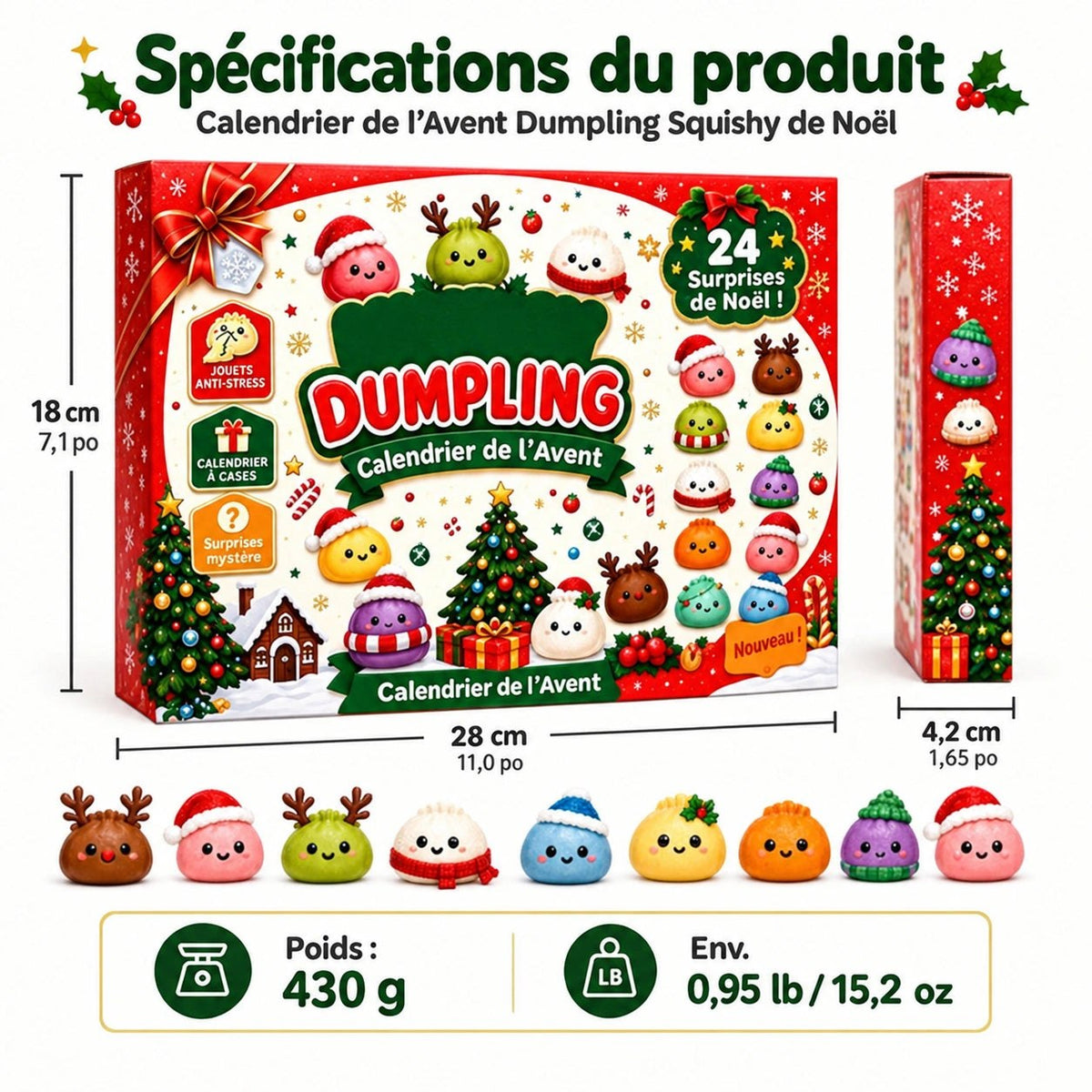 Calendrier de l’Avent Dumpling Squishy 2026