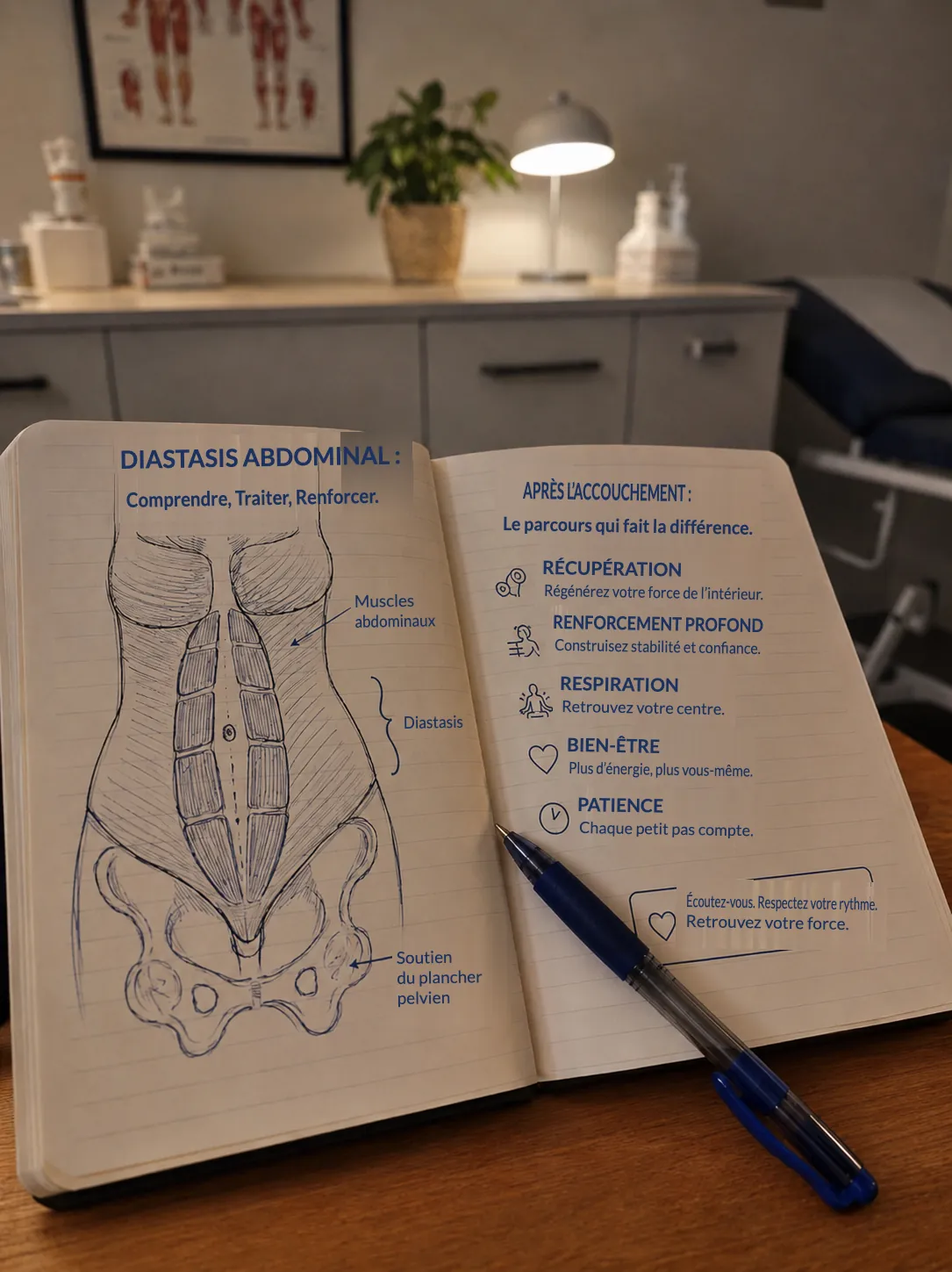Cabinet médical — diastasis abdominal
