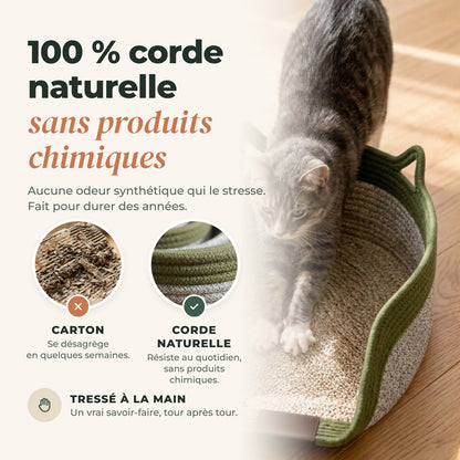 Panier en corde naturelle pour chat