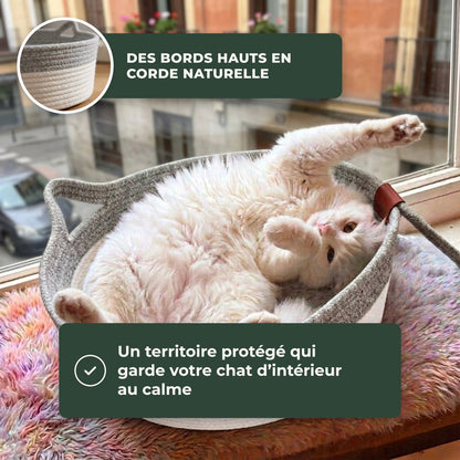 Panier en corde naturelle pour chat