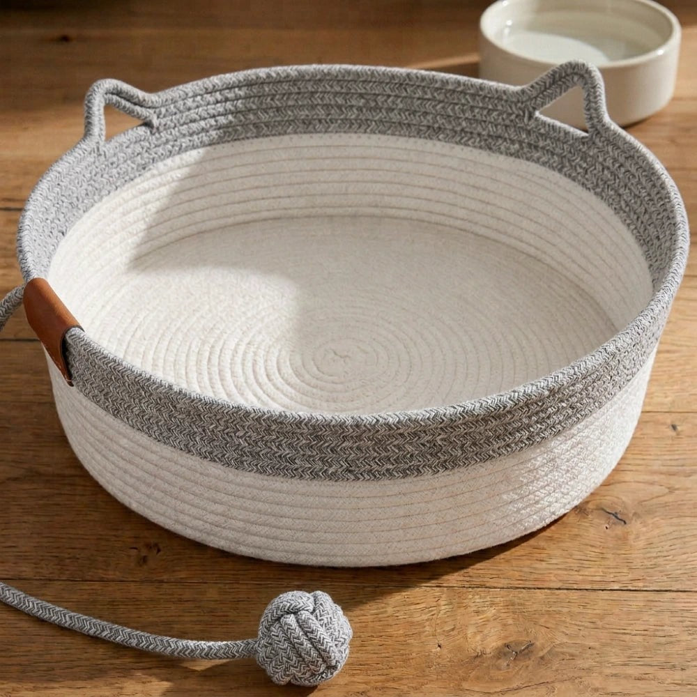 Panier en corde naturelle pour chat