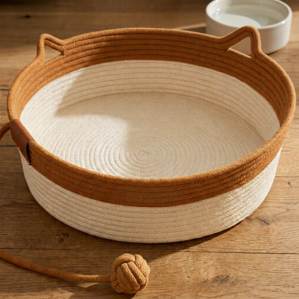 Panier en corde naturelle pour chat