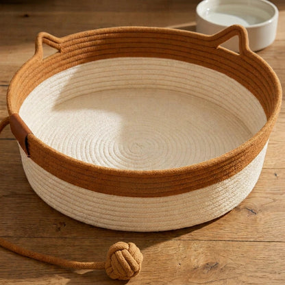Panier en corde naturelle pour chat