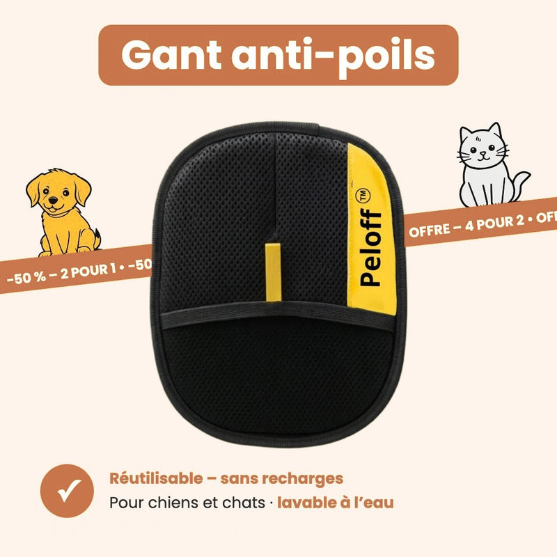Gant anti-poils Aveloriae | Maison propre, animaux heureux