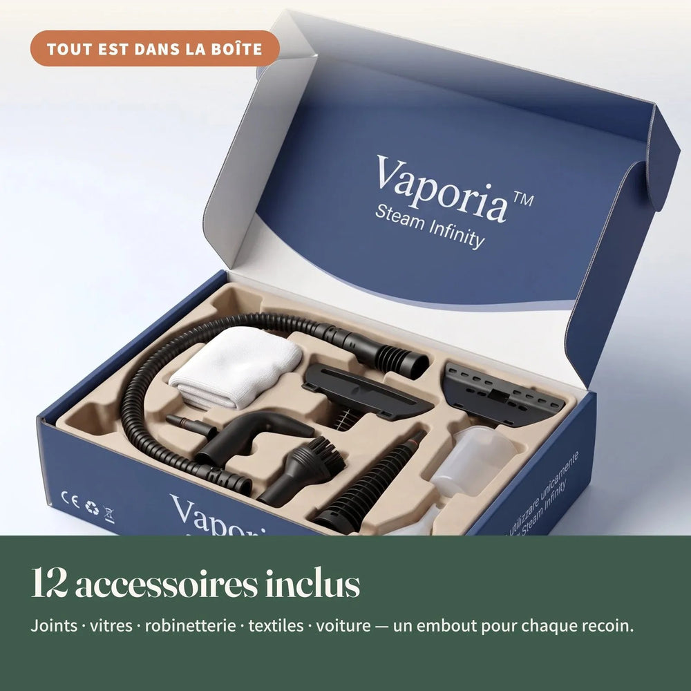 Le coffret Vaporia et ses 12 accessoires